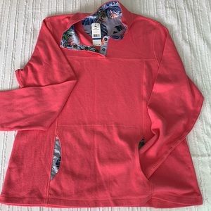 Tommy Bahama Aruba Half Snap Sweatshirt 🌴💗
